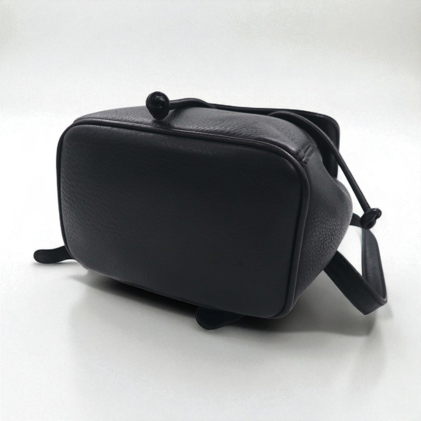 COACH イタリア製 オールドコーチ ペプルドレザー 巾着 リュックサック バックパック 牛革 L6E-4925 シボ革