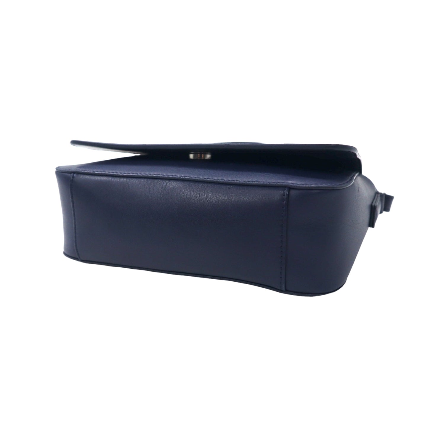 agnes b. Leather shoulder bag, navy, cowhide LS15-02