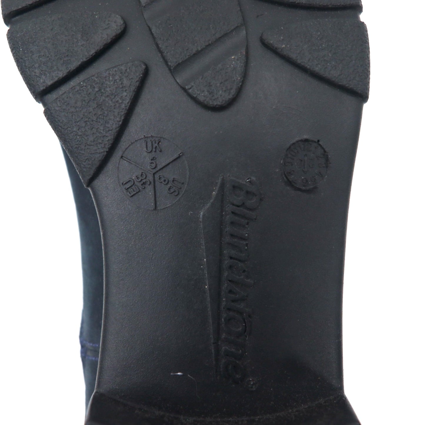 Blundstone Suede Leather Side Gore Boots Booties 23.5cm Navy 000995