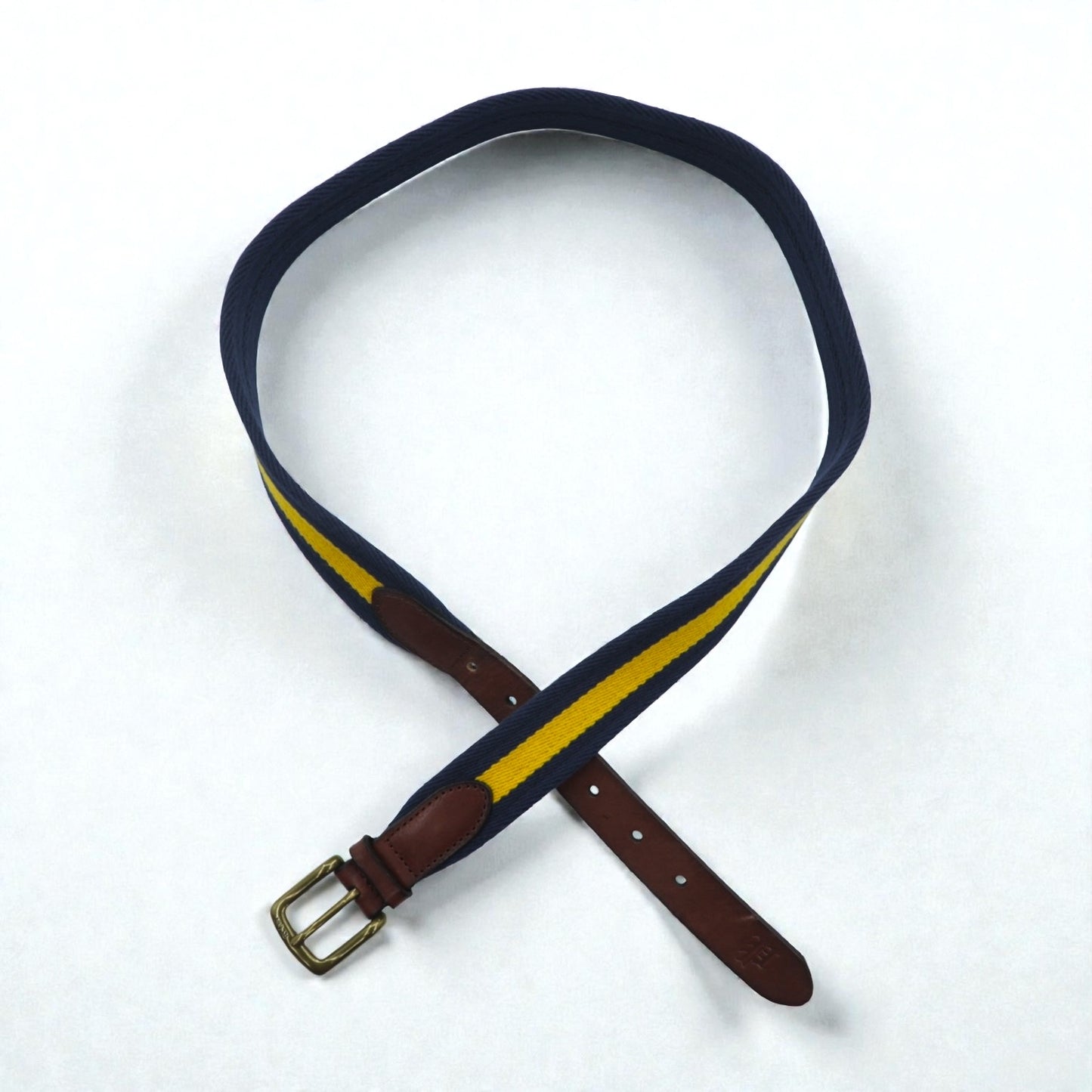 Polo Ralph Lauren ウェブ ベルト ネイビー キャンバス ゴールド 真鍮 バックル