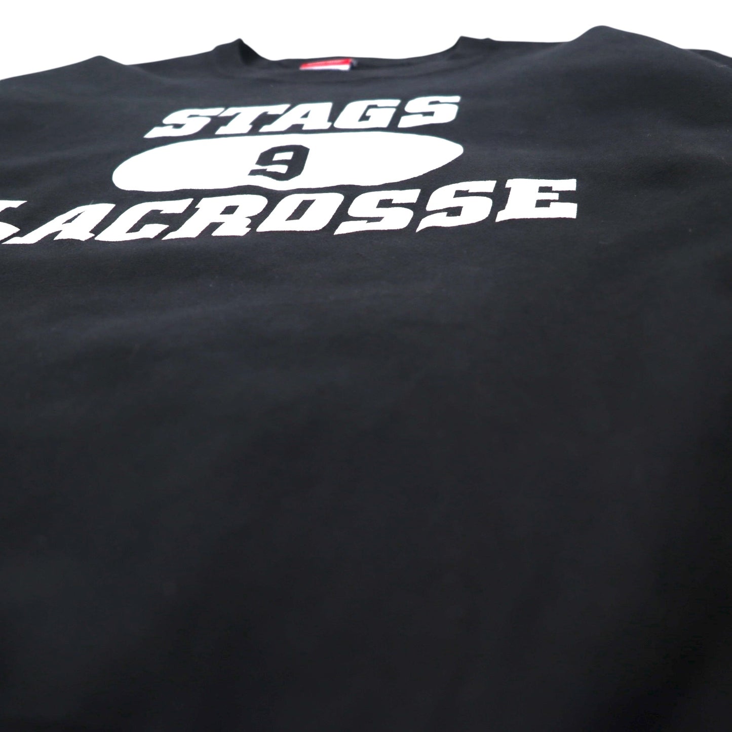 Champion Reverse Weave College Sweatshirt, XL, Black, Fleece Lining, STAGS LACROSSE, 3-Layer Print, Made in Mexico