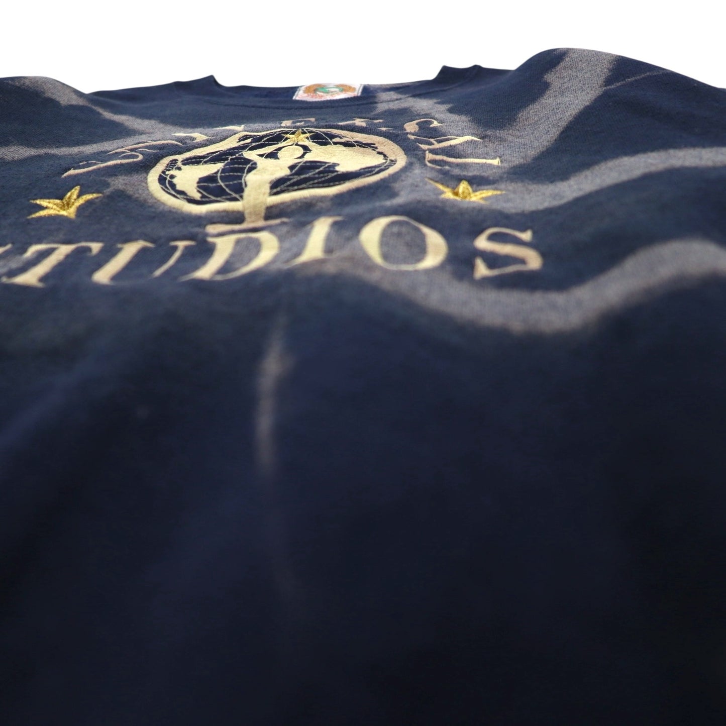 90年代 UNIVERSAL STUDIOS タイダイ 刺繍 スウェット L ネイビー 裏起毛