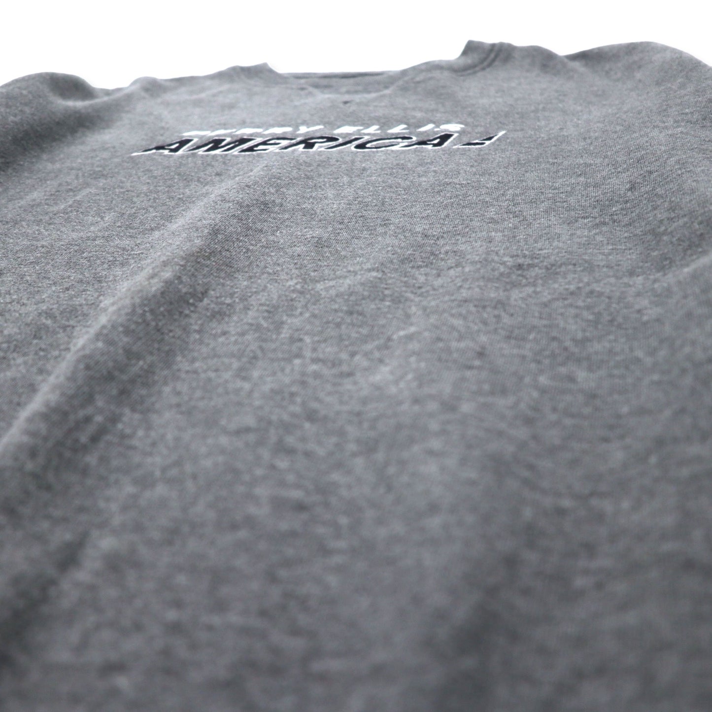 PERRY ELLIS AMERICA ACTIVE 90年代 ロゴ刺繍 スウェット L グレー コットン メッシュライナー 前V