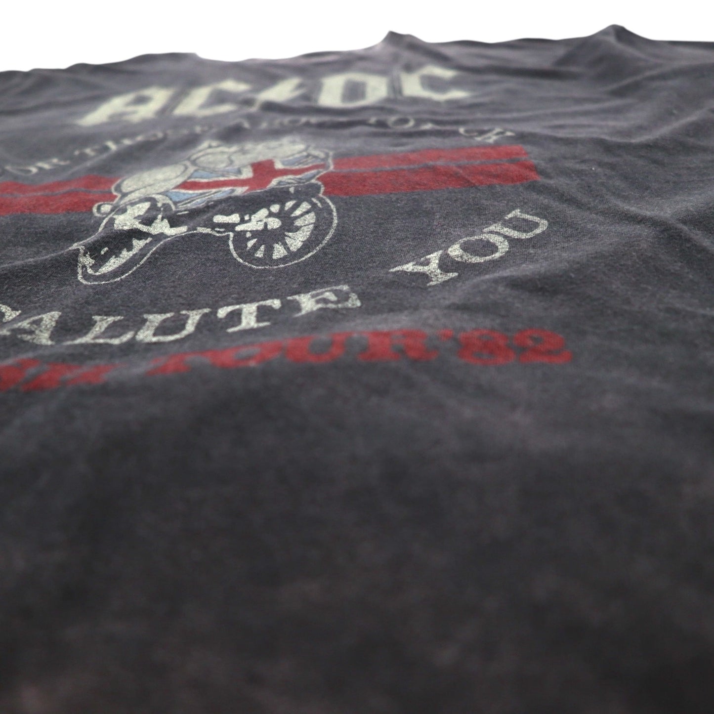 AC/DC Rock Band T-Shirt XL Black Cotton BRITISH TOUR '82