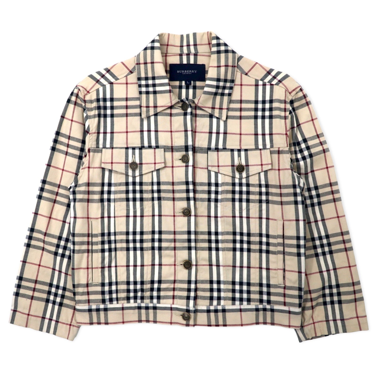 BURBERRY ノバチェック トラッカージャケット L ベージュ コットン