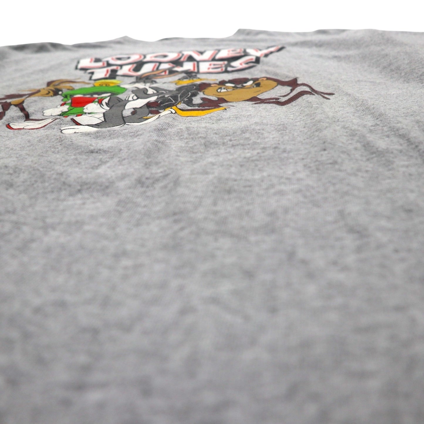 LOONEY TUNES T-shirt L Gray Character Print DELTA Body PRO WEIGHT
