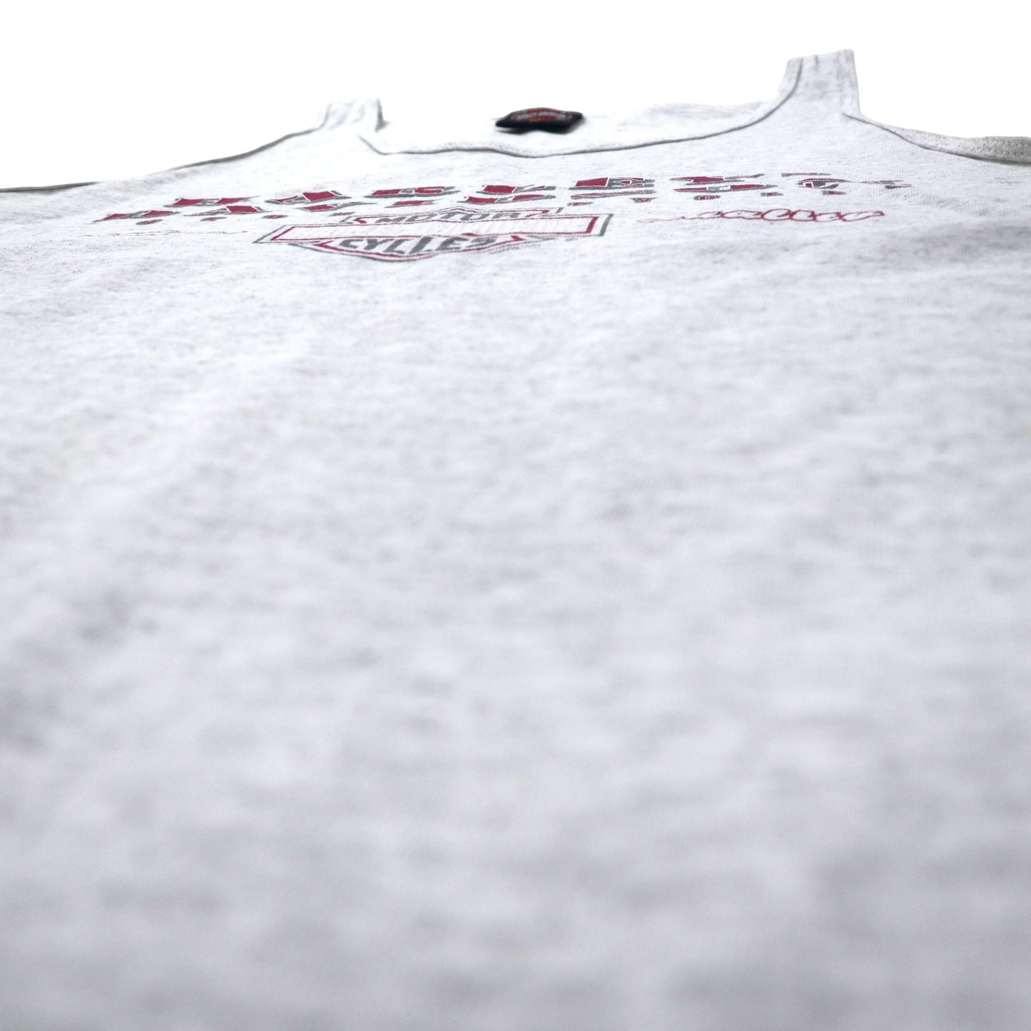 HARLEY DAVIDSON 00年代 ロゴプリント タンクトップ XL グレー コットン CALDWELL ID