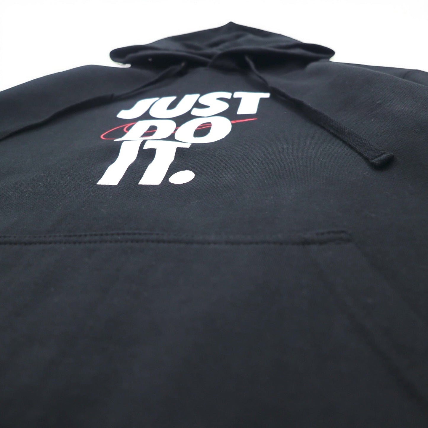 NIKE Pullover Hoodie M Black JUST DO IT HOODIE 928717-451 Made in Pakistan