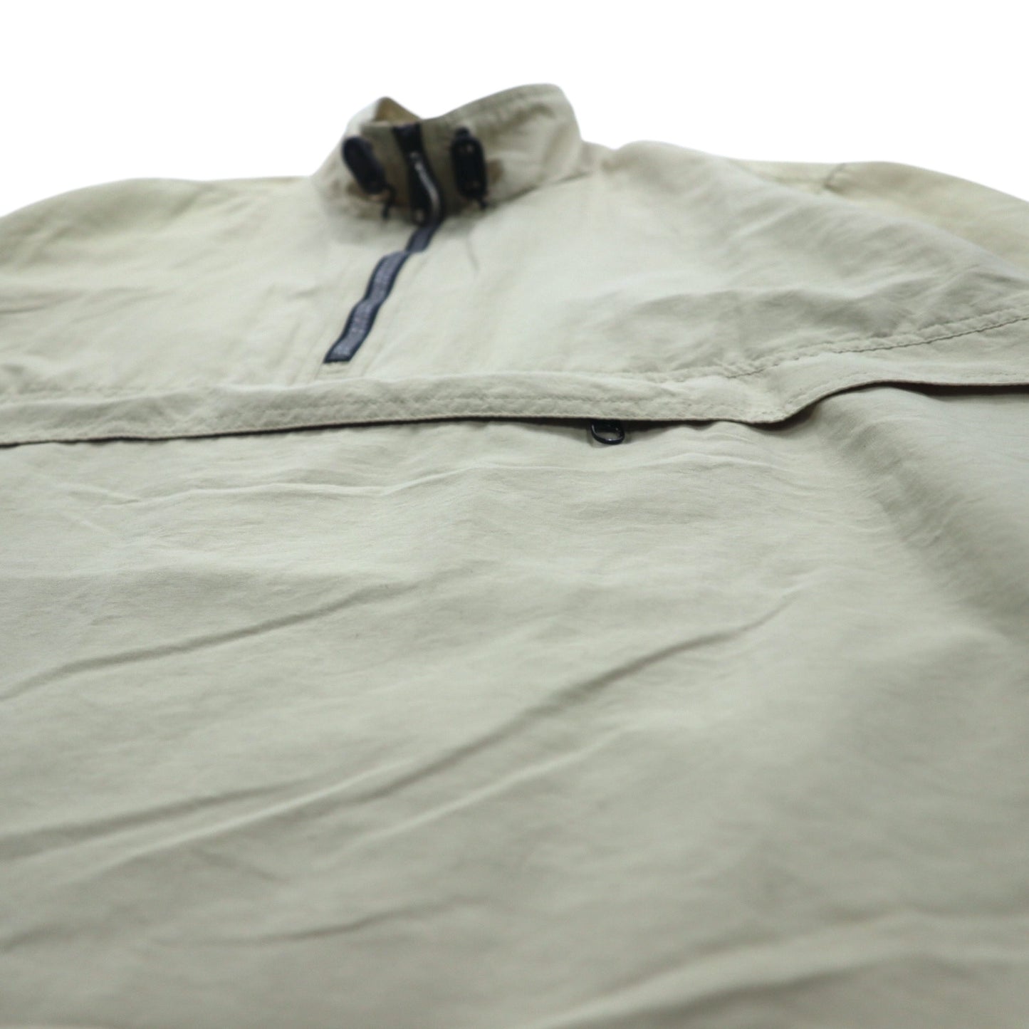 90年代 OXYOXY ハーフジップ アノラックジャケット M ベージュ ナイロン ドローコード