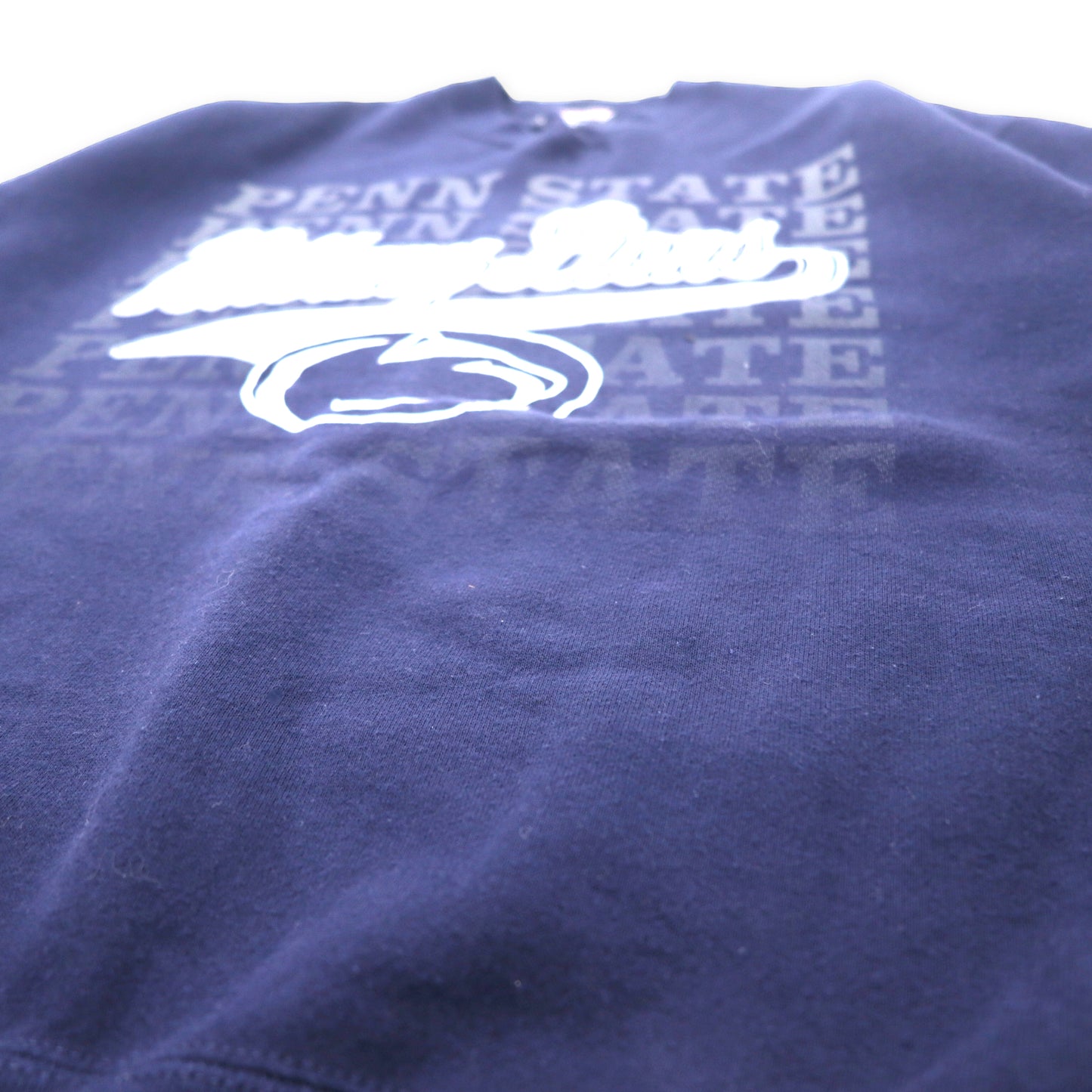 JAN SPORT Made in USA 90's College Print Sweatshirt XL Navy Cotton Brushed Lining Penn State Athletics Football NITTANY LIONS
