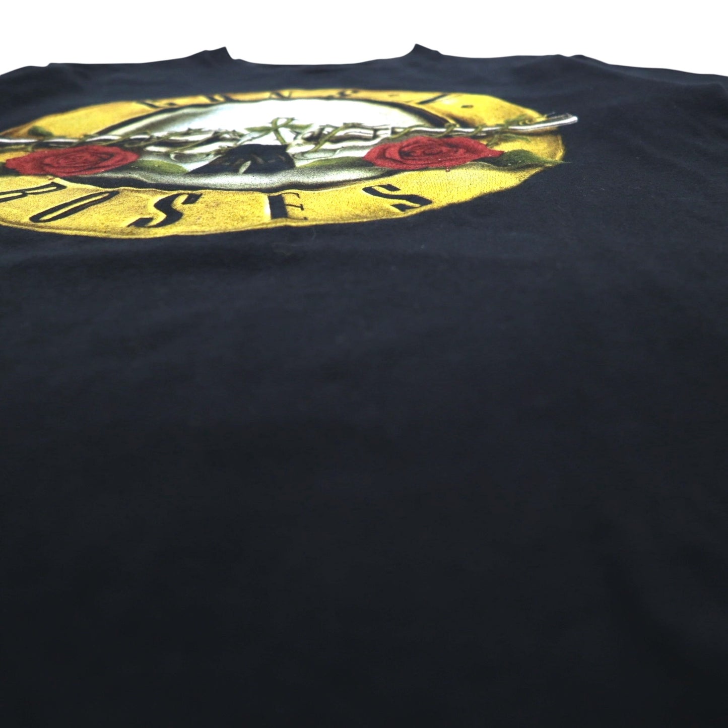 GUNS N' ROSES Guns N' Roses Made in Europe Rock Band T-Shirt M Black Cotton Double Sided Print Cool Tee