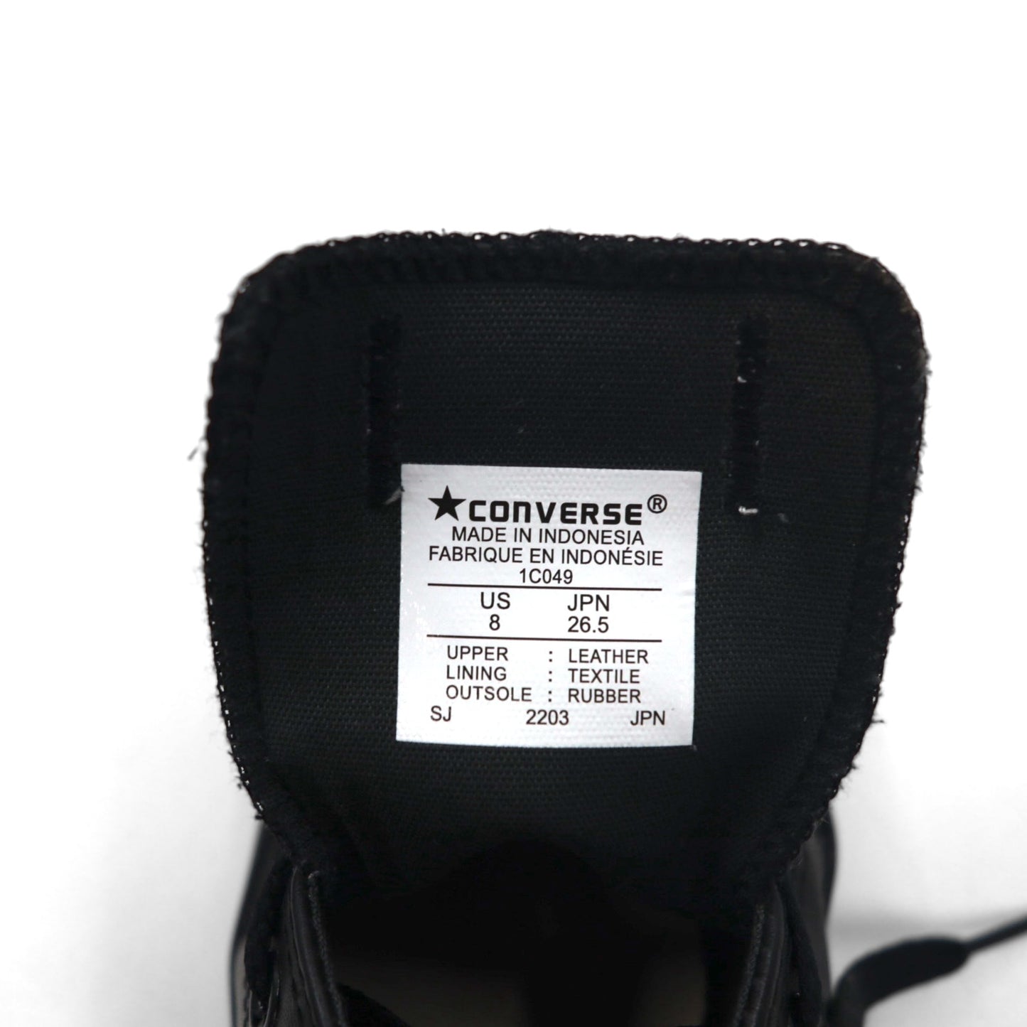 CONVERSE レザー オールスター ALL STAR OX スニーカー 26.5cm ブラック モノクローム 1C049