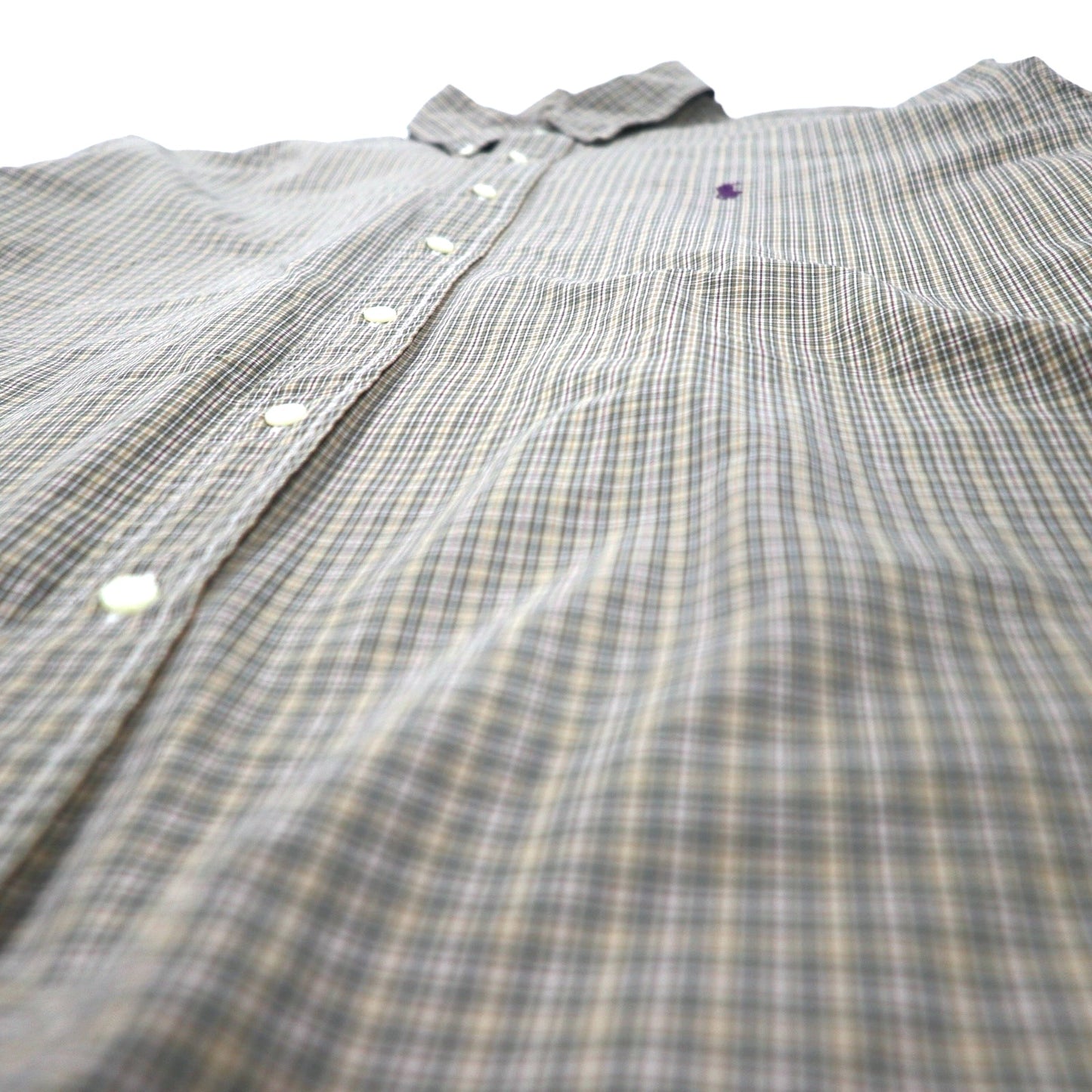 Ralph Lauren windowpane check button-down shirt, XXL, khaki, cotton, CLASSIC FIT, small pony embroidery