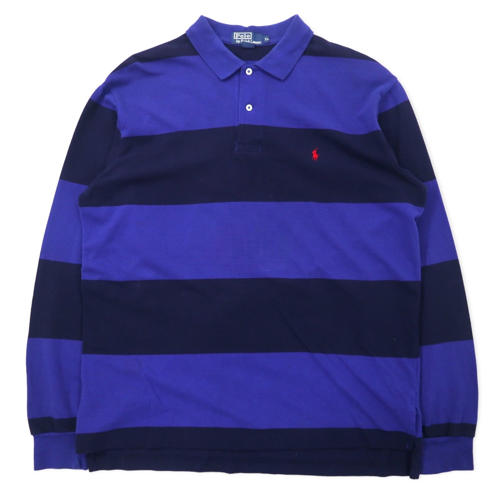 Polo by Ralph Lauren ボーダー ラガーシャツ ポロシャツ XL ブルー 