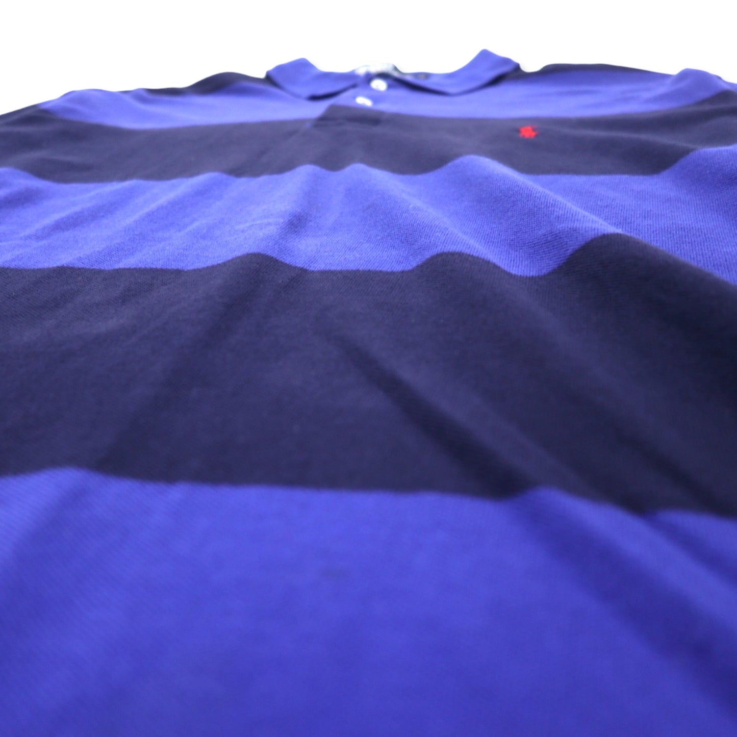 Polo by Ralph Lauren striped rugby shirt, XL, blue, cotton, small pony embroidery