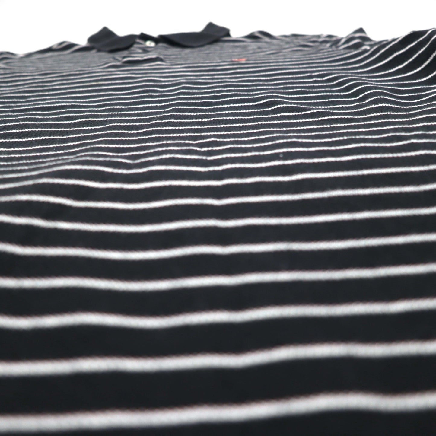 POLO JEANS CO. RALPH LAUREN 90年代 ボーダー ポロシャツ L ブラック ワンポイントロゴ刺繍