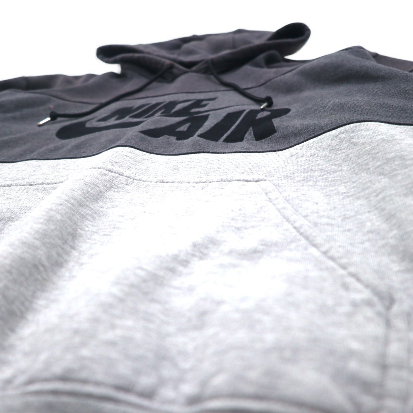 NIKE AIR '72 スウォッシュ ロゴ刺繍 プルオーバー パーカー M グレー コットン