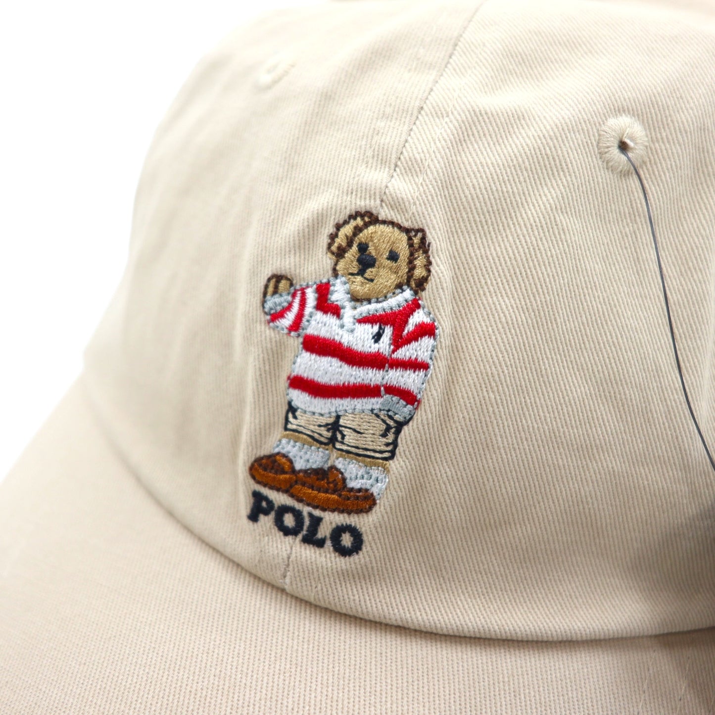 POLO RALPH LAUREN ポロベア ベースボールキャップ ONE ベージュ コットン ロゴ刺繍 710548524004 BSR 未使用品