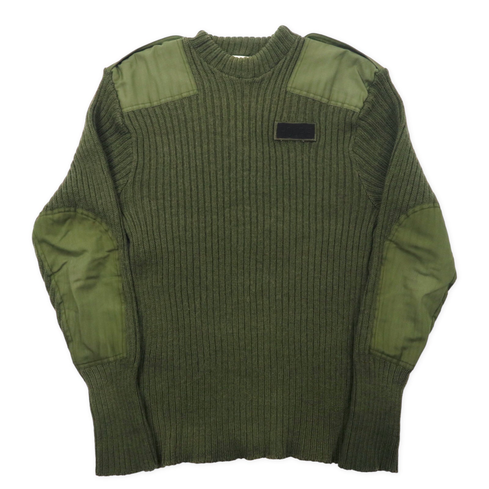 British Army 90's Command Knit Sweater L KHAKI Wool Military 