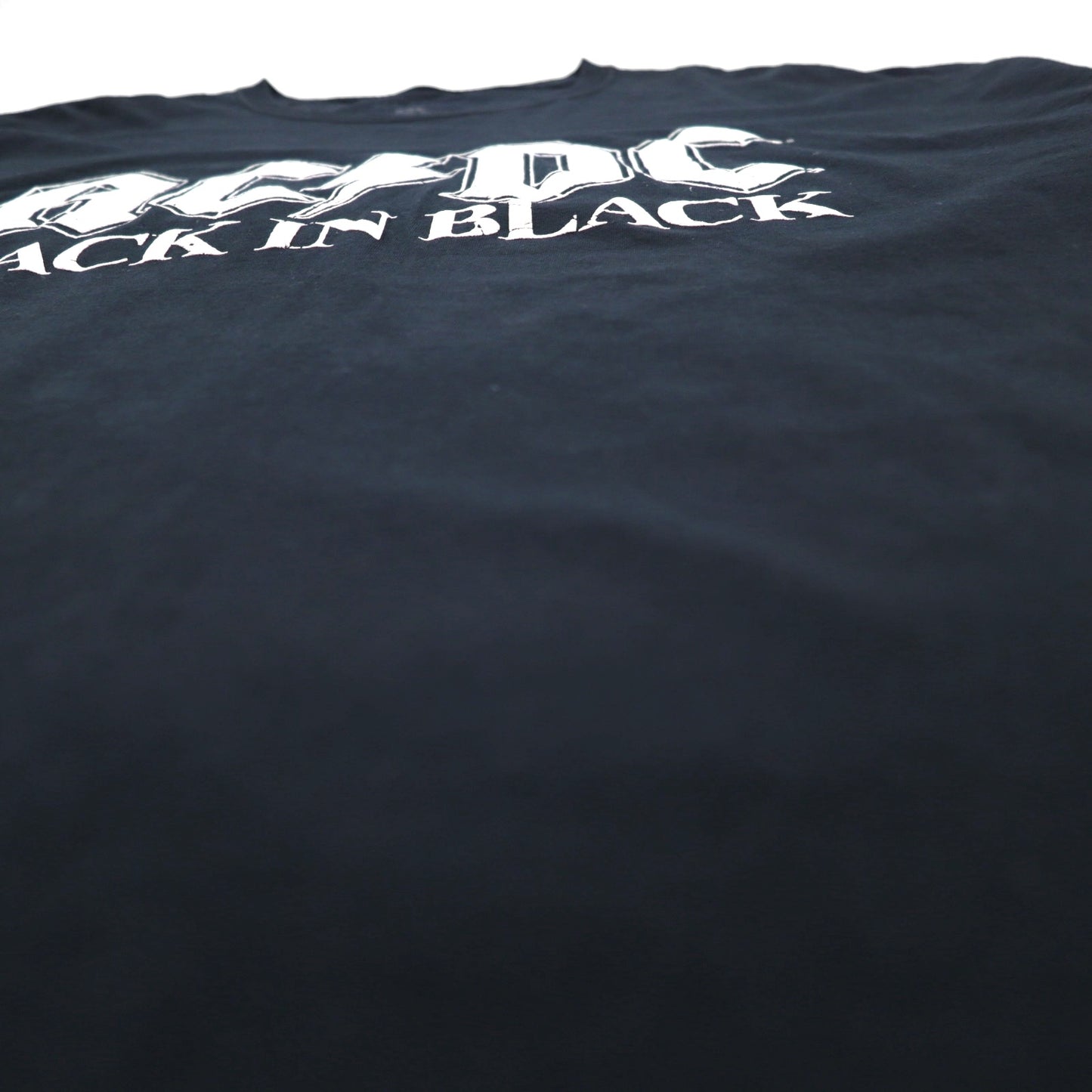 AC/DC オフィシャル ロック バンド Tシャツ 2XL ブラック コットン BACK IN BLACK