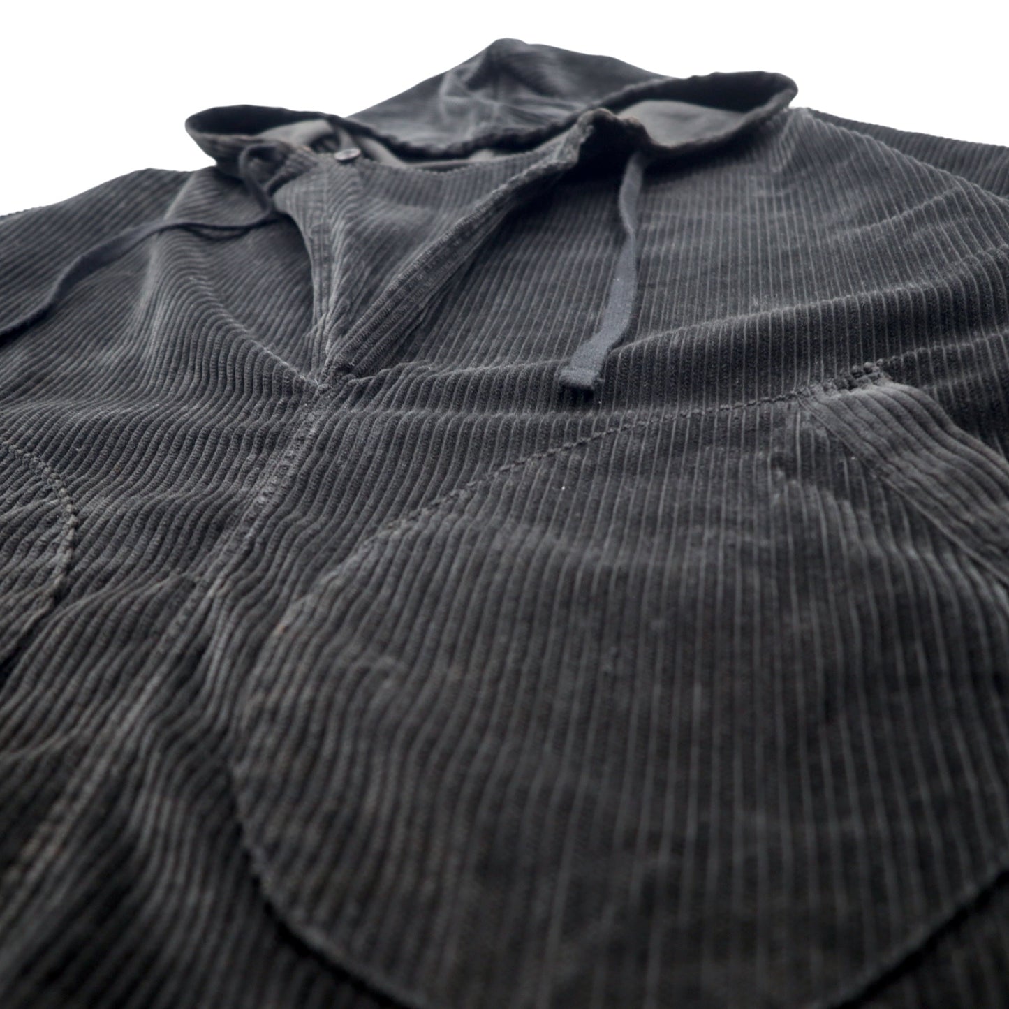 s.k. manor hill USA製 コーデュロイ アノラックパーカー L ブラック コットン