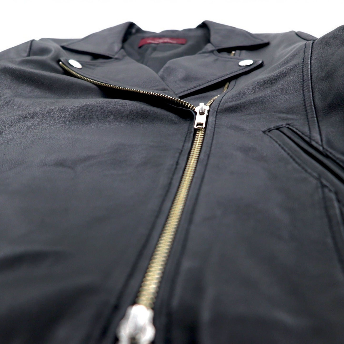 items URBAN RESEARCH ラムレザー ダブル ライダースジャケット S ブラック 羊革 ダブルジップ WH73-27M001