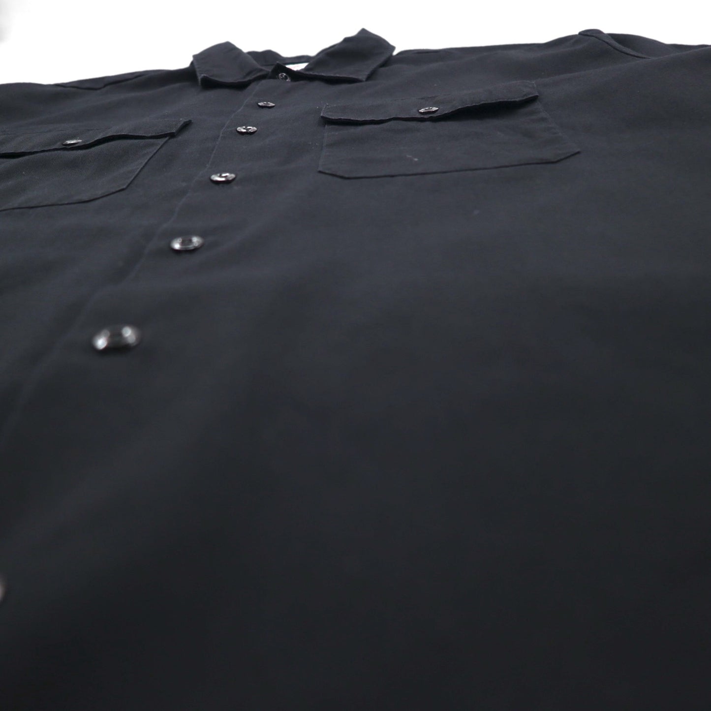 Dickies Short Sleeve Work Shirt, XL, Black, Polyester, Cotton, Double Pocket, Made in Mexico