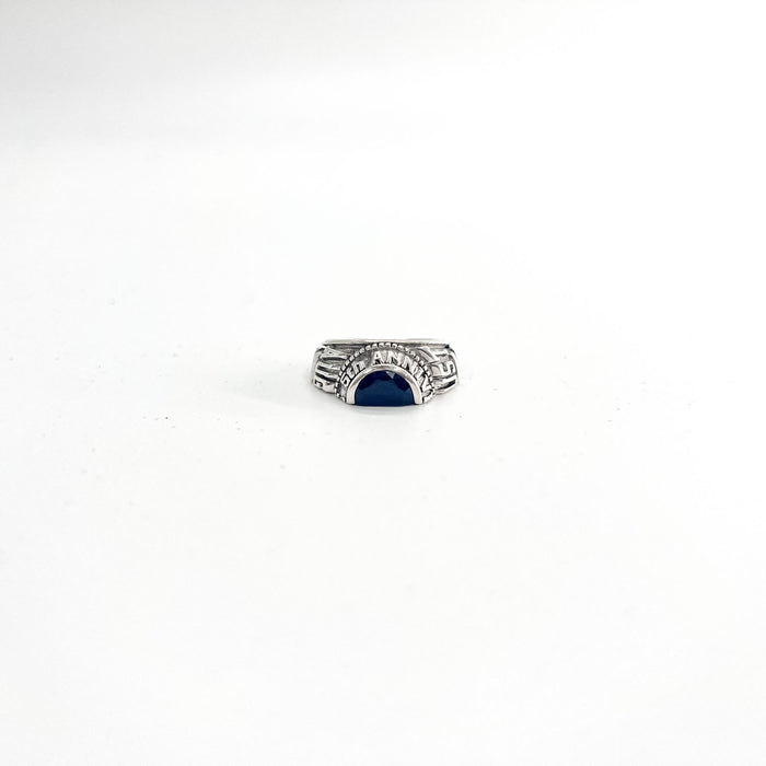 JAM HOME MADE Half College Ring Silver, Black