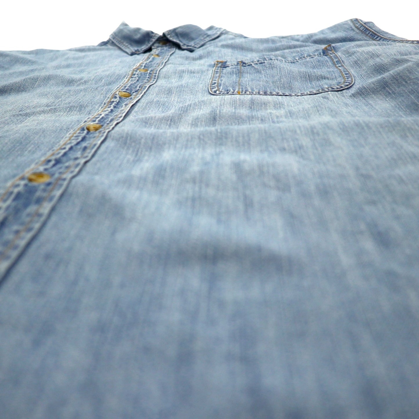 Levi's Signature Oversized Denim Button-Down Shirt, 3XL, Indigo, Blue, Cotton