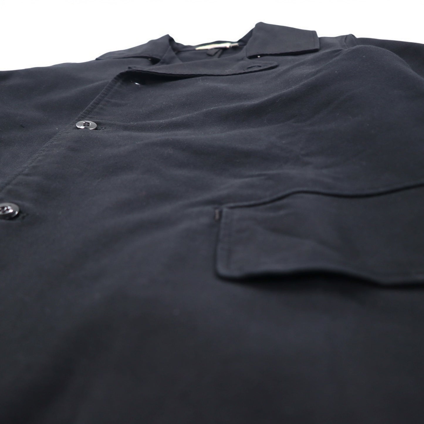 Kempel × 乱痴気 ( LANTIKI ) ヨーロピアンユニオン EU製 ダブルブレスト ワークコート L ブラック コットン