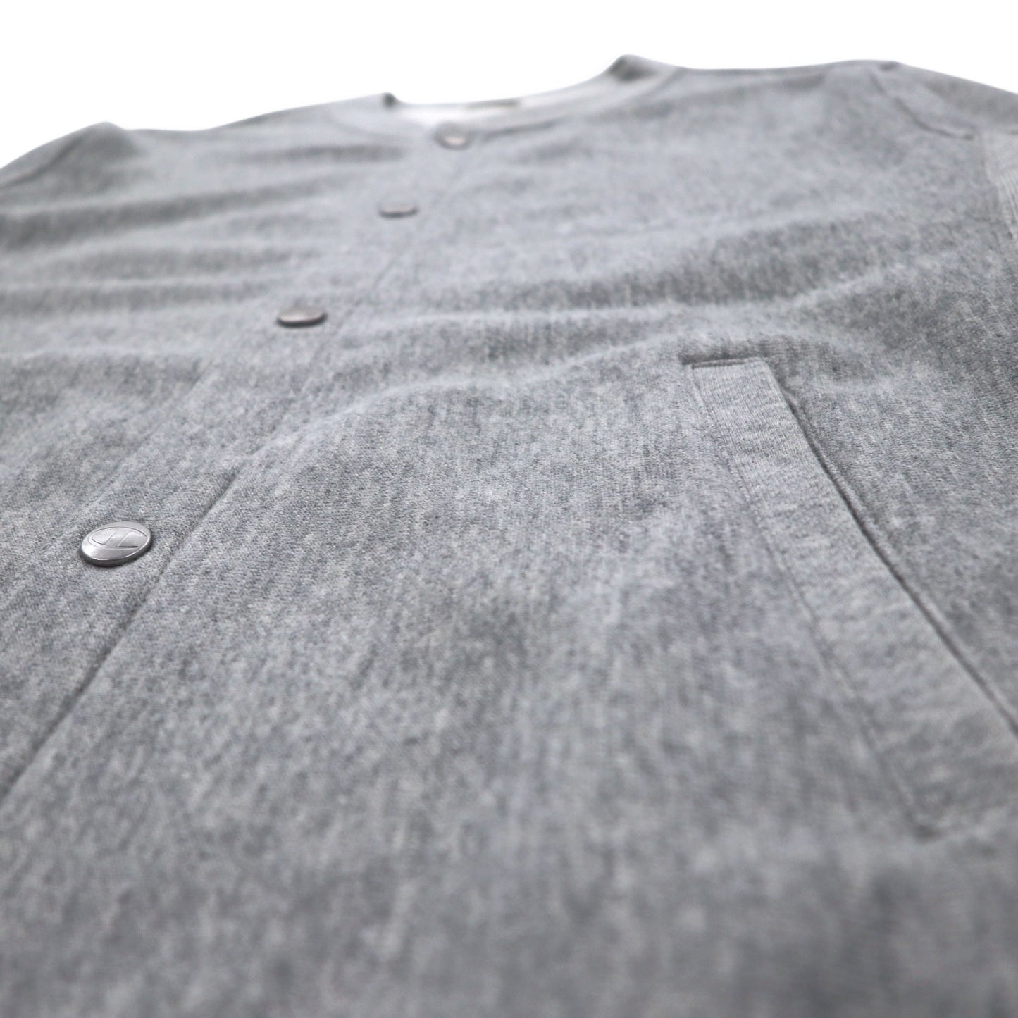 Champion Reverse Weave Sweat Blouson XL Gray Snap Button C8-Q018R