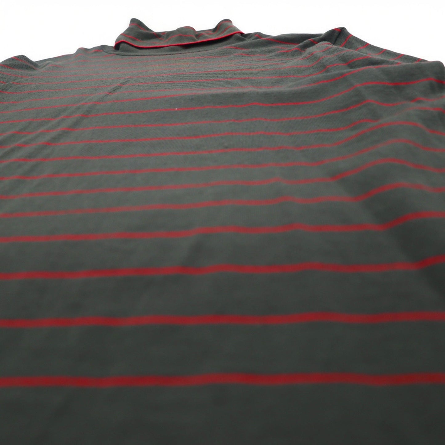 JOHN SMEDLEY イングランド製 タートルネック メリノウールニット セーター M カーキ ボーダー