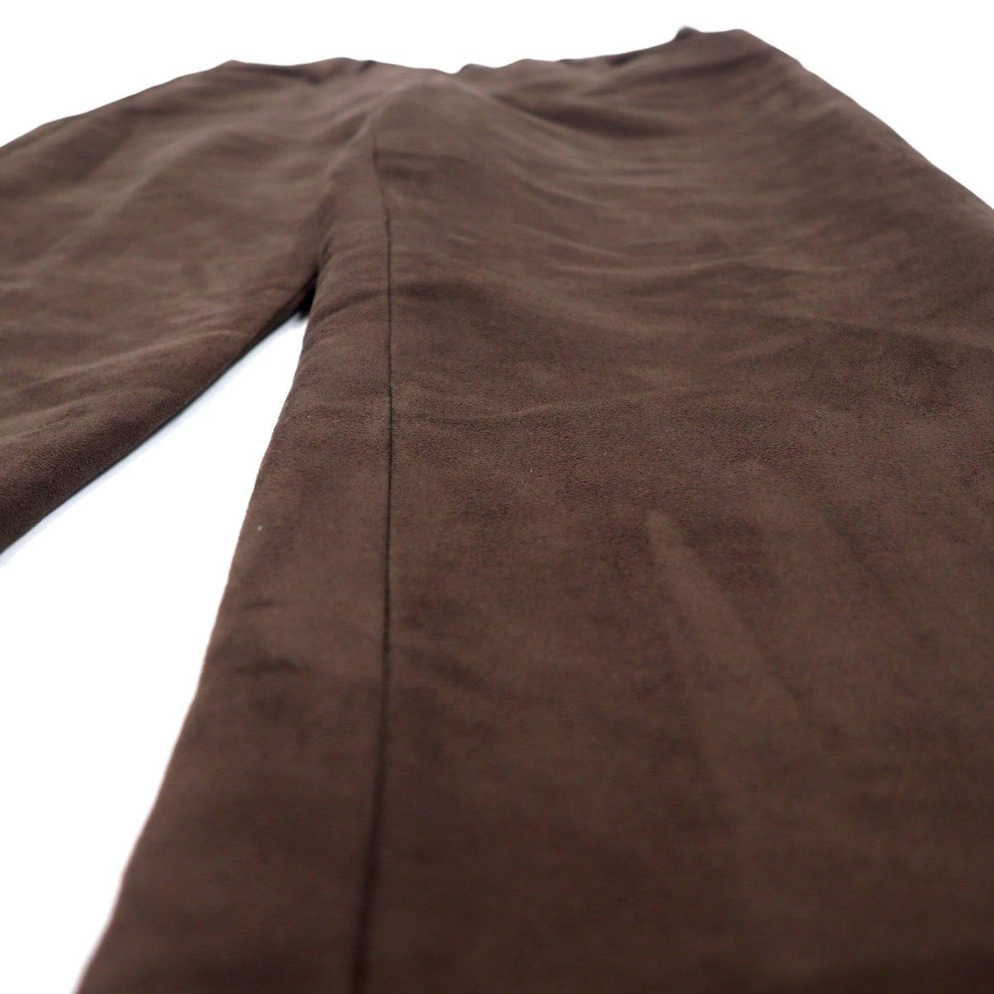 90年代 CONTEMPORAINE フェイクスエード スラックスパンツ XL ブラウン ポリエステル