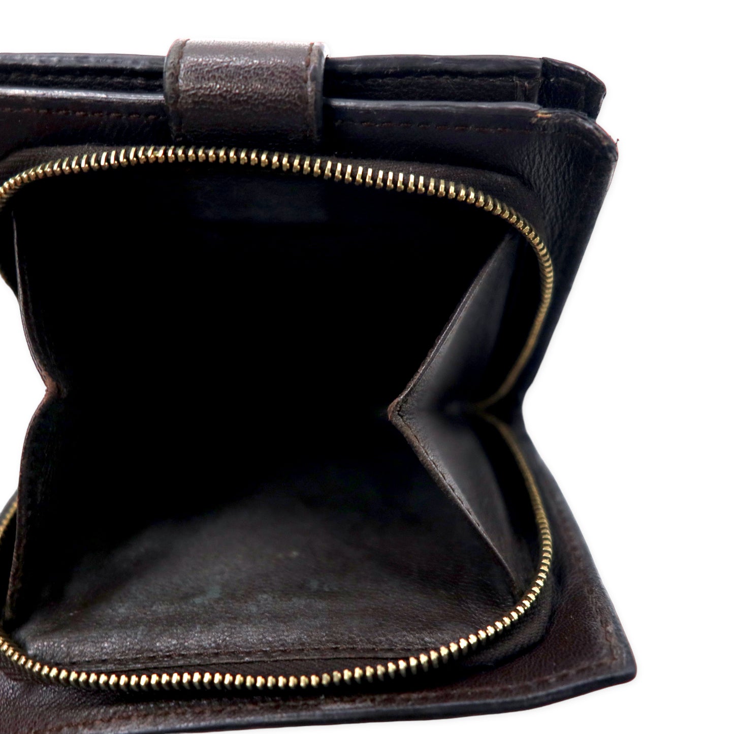 BOTTEGA VENETA イントレチャート 2つ折り財布 ラウンドファスナー ブラウン レザー 121059 V0013 2040 イタリア製