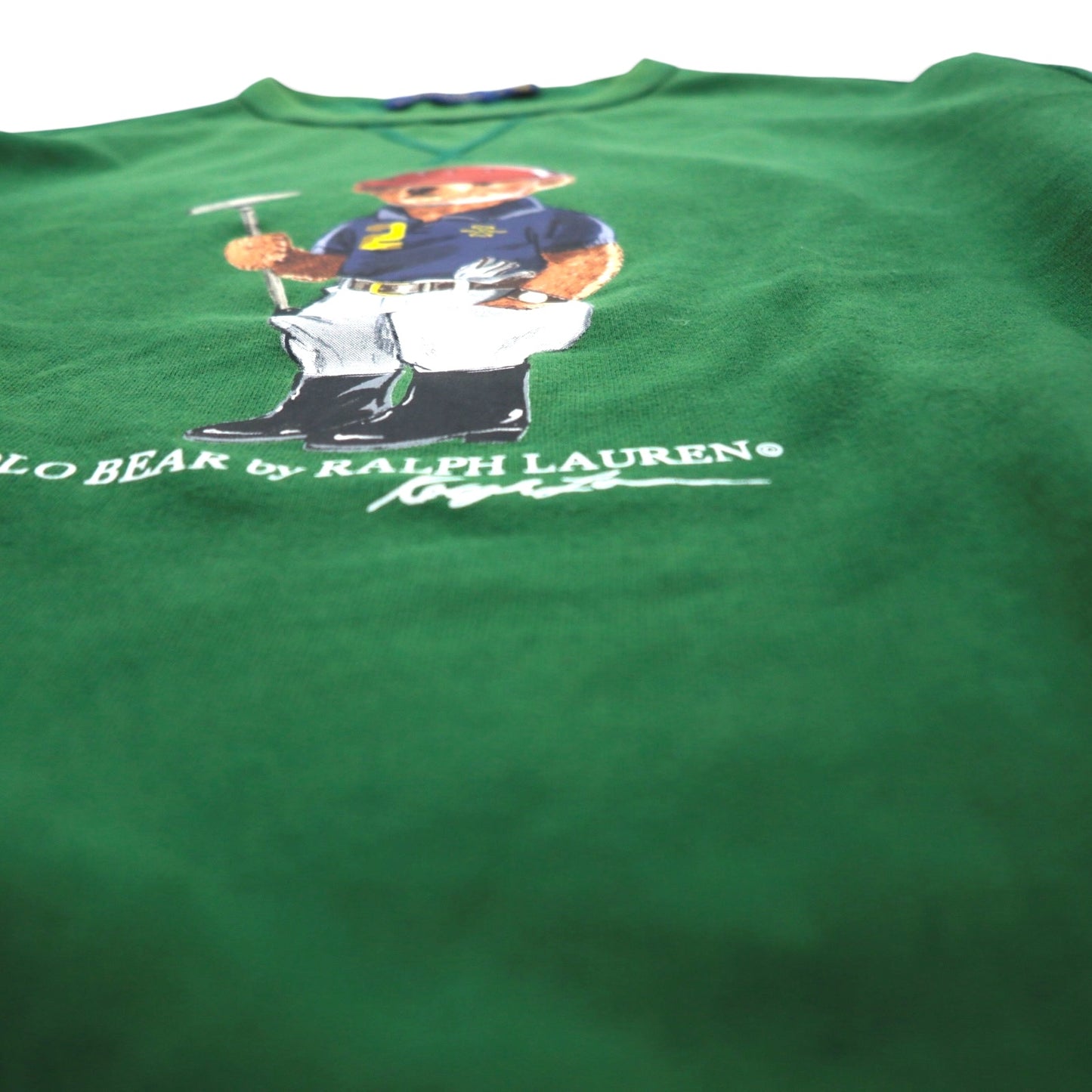 Polo Ralph Lauren ポロベア 前V スウェット トレーナー S グリーン POLO BEAR