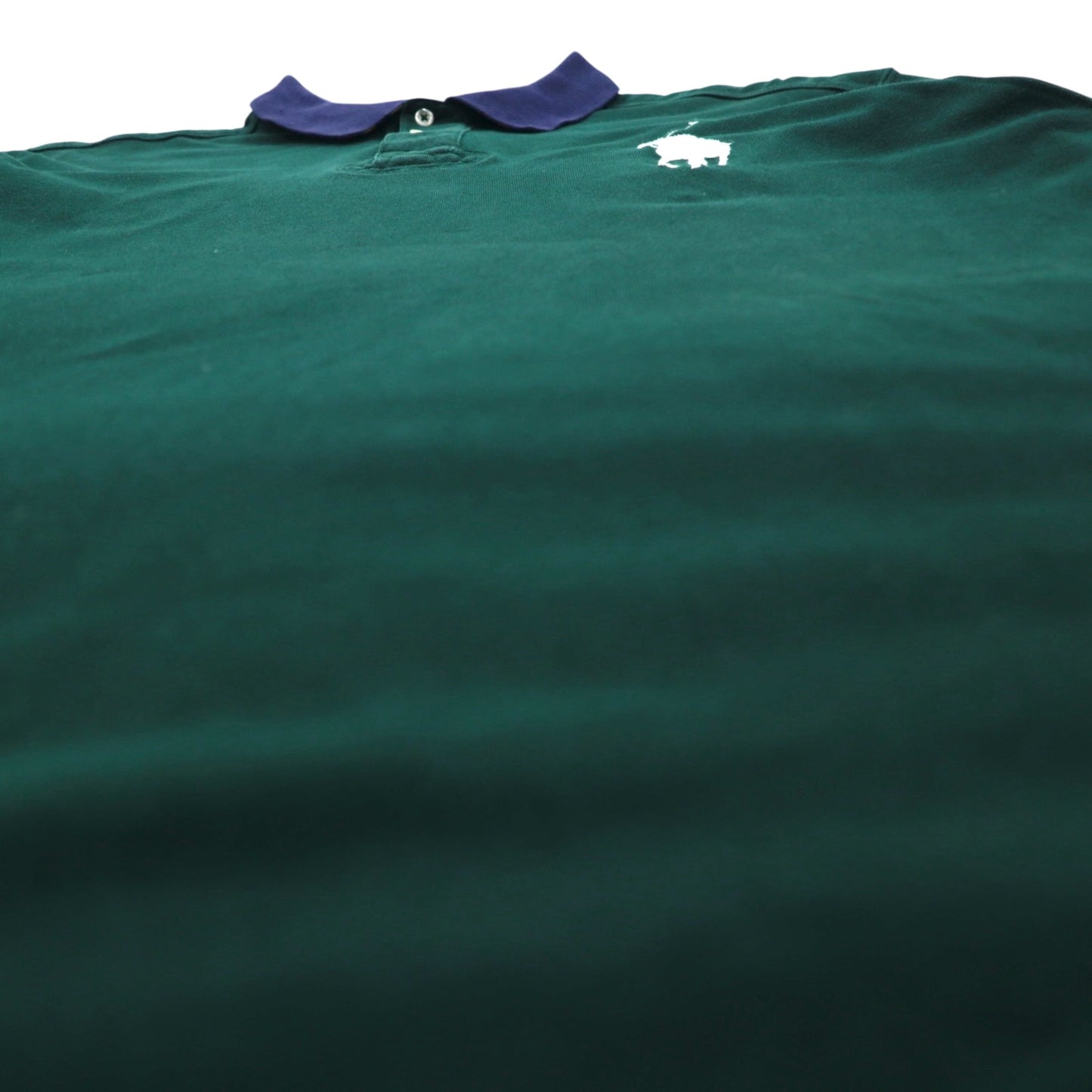 Polo by Ralph Lauren 90年代 ビッグポニー刺繍 ポロシャツ 2XL グリーン コットン 鹿の子