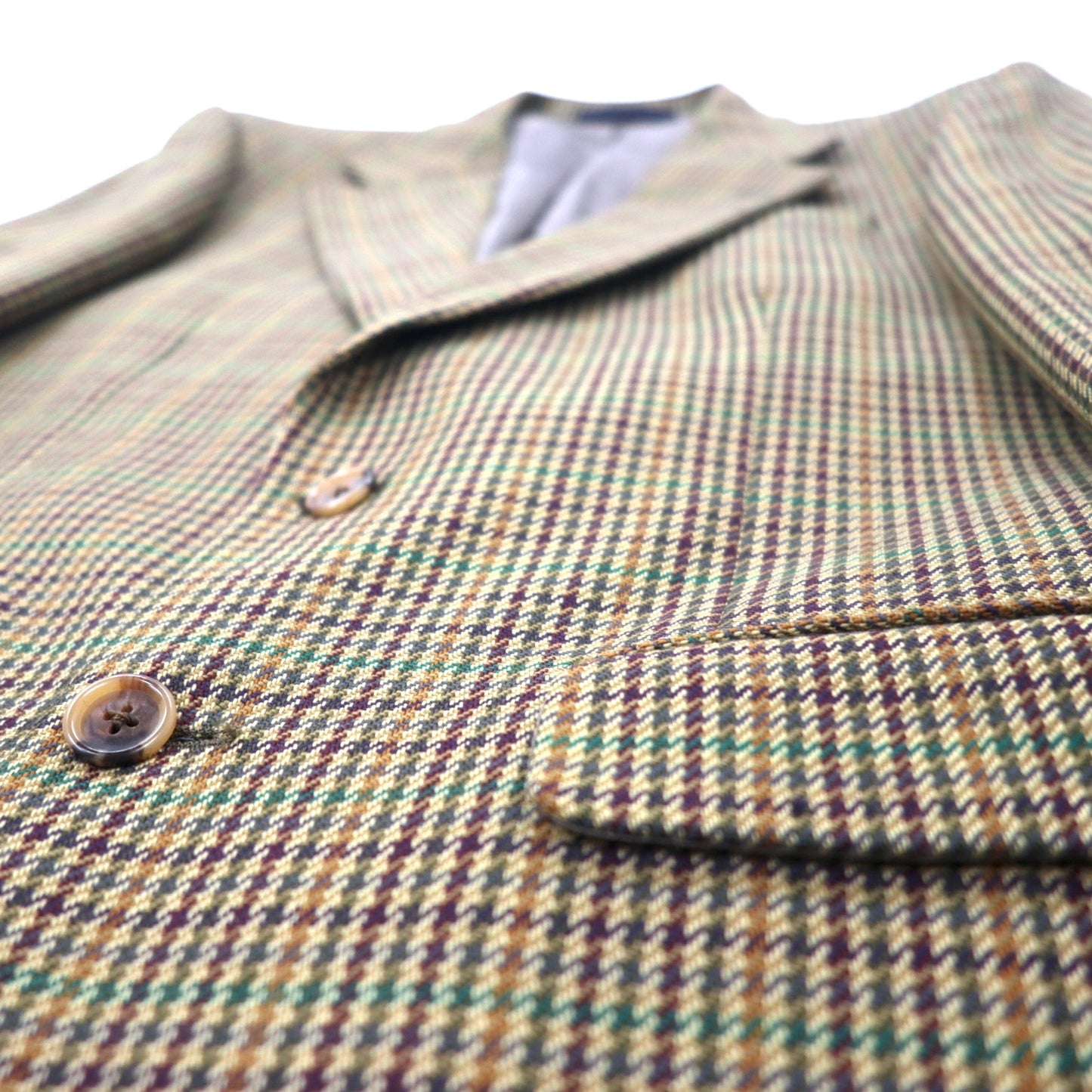 Burberrys USA製 オールド ガンクラブグレンチェック 2B テーラードジャケット L ベージュ ウール