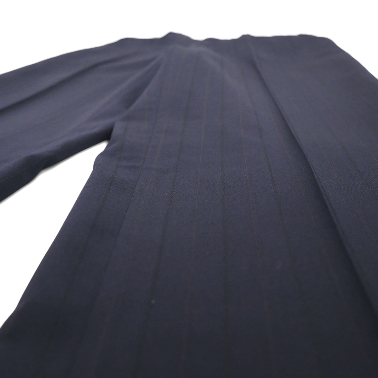 BURBERRY 90s PRESTIGE COLLECTION Made in Japan Peak Lapel Double-Breasted Suit, Size M, Navy Wool