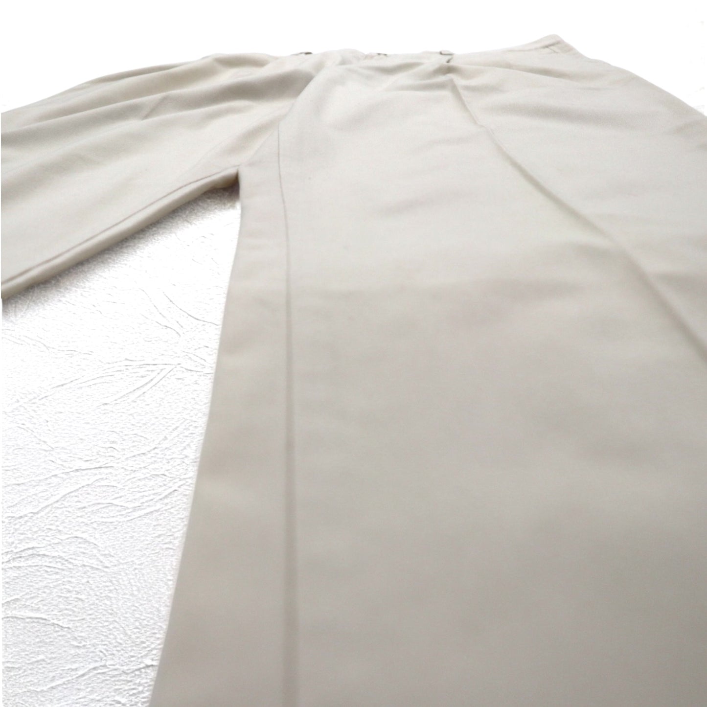 Crocodile ドライタッチ タック チノパンツ L ベージュ コットン 1605-08620