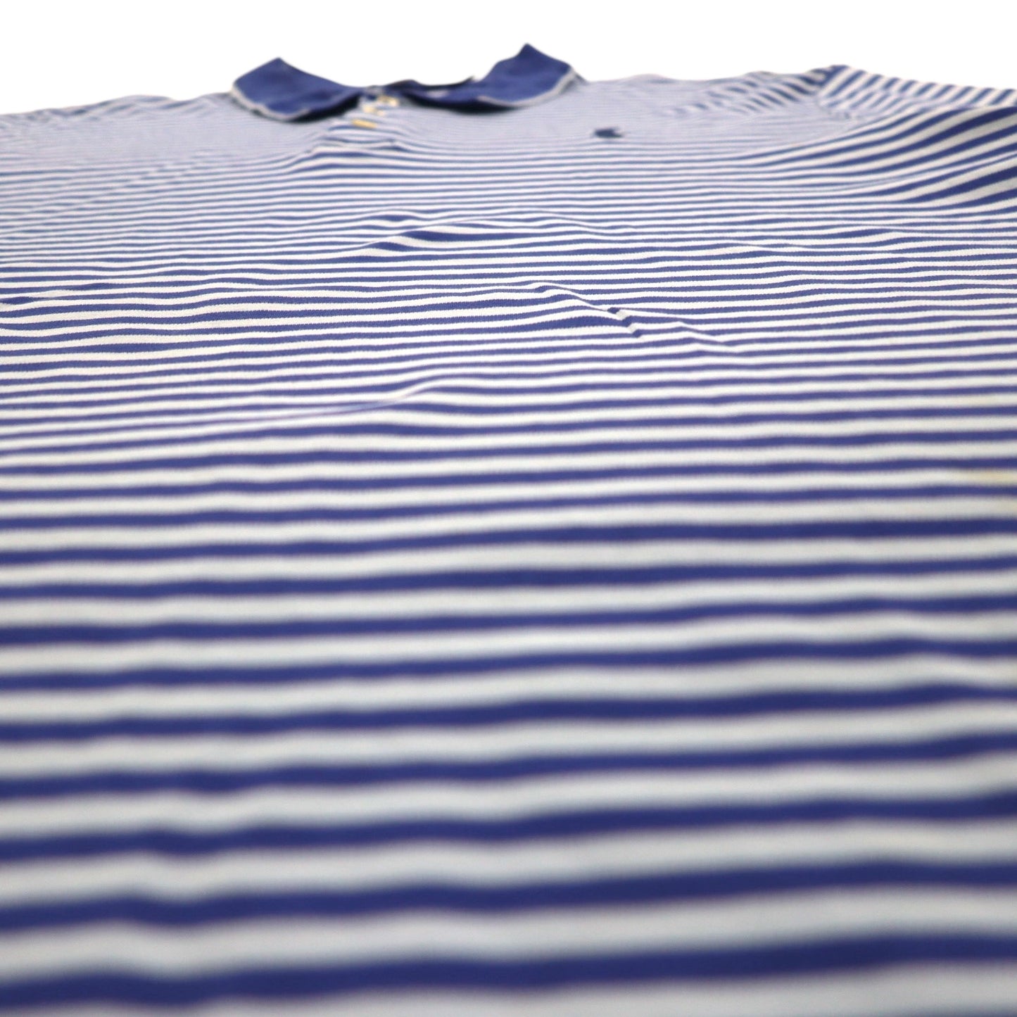 POLO RALPH LAUREN クラシックフィット ボーダー ポロシャツ XL ブルー コットン スモールポニー刺繍
