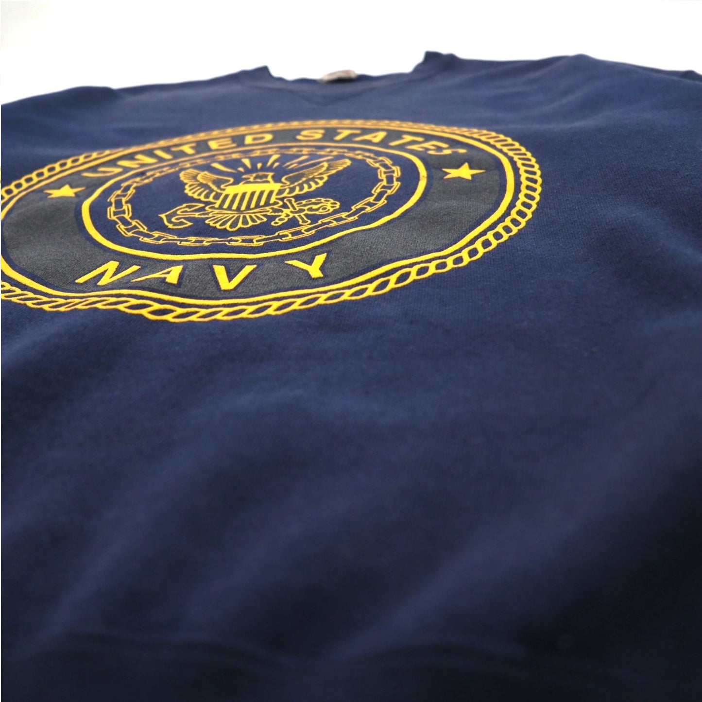 Vintage 90s USA Made US NAVY Sweatshirt SOFFE スウェット XL ネイビー 両面プリント ミリタリー