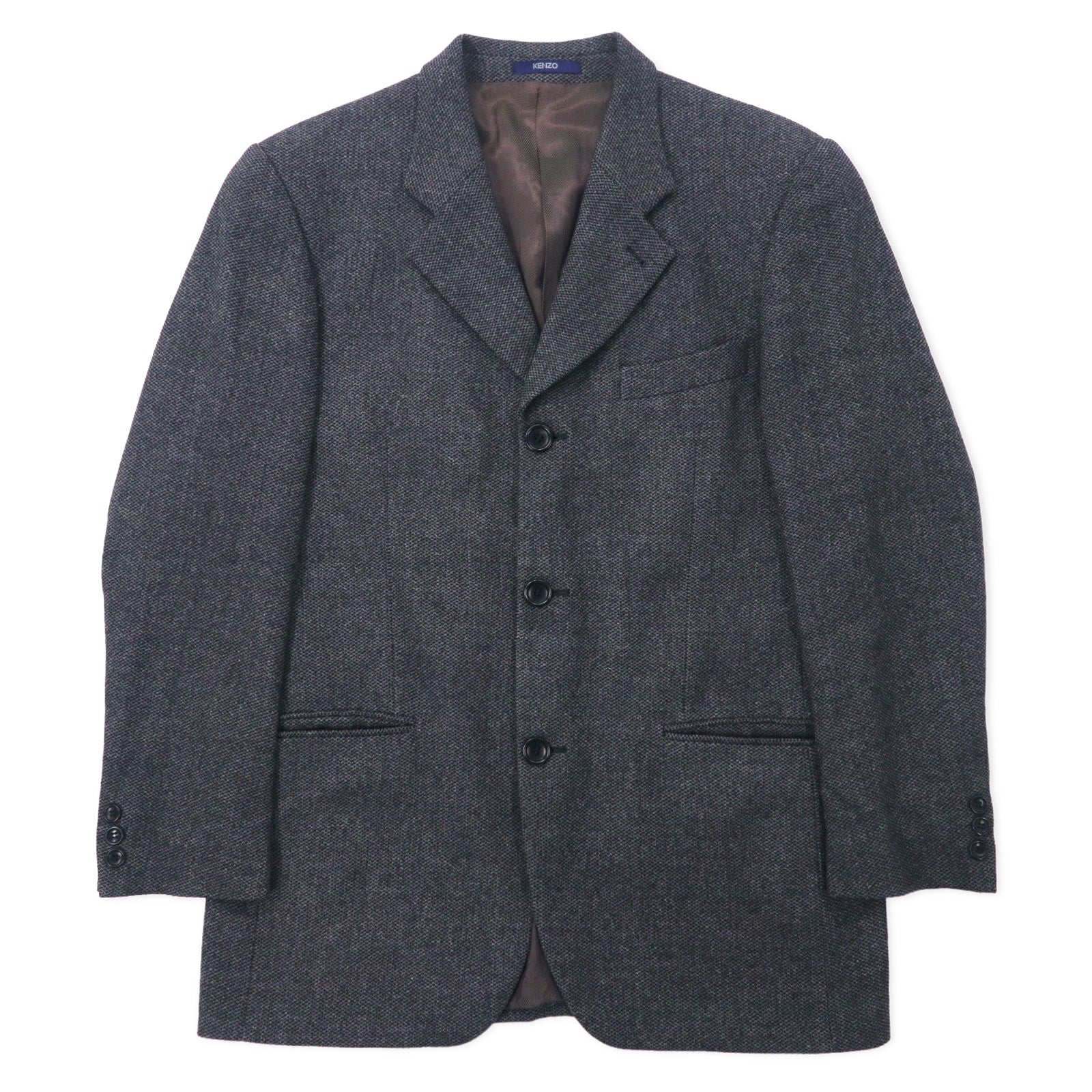 KENZO HOMME Vintage Cashmere 3B Tailored Jacket 50 Gray Wool – 日本然リトテ