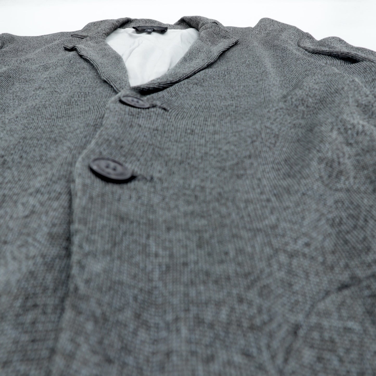 EMPORIO ARMANI シルキーニット テーラードジャケット M グレー イタリア製
