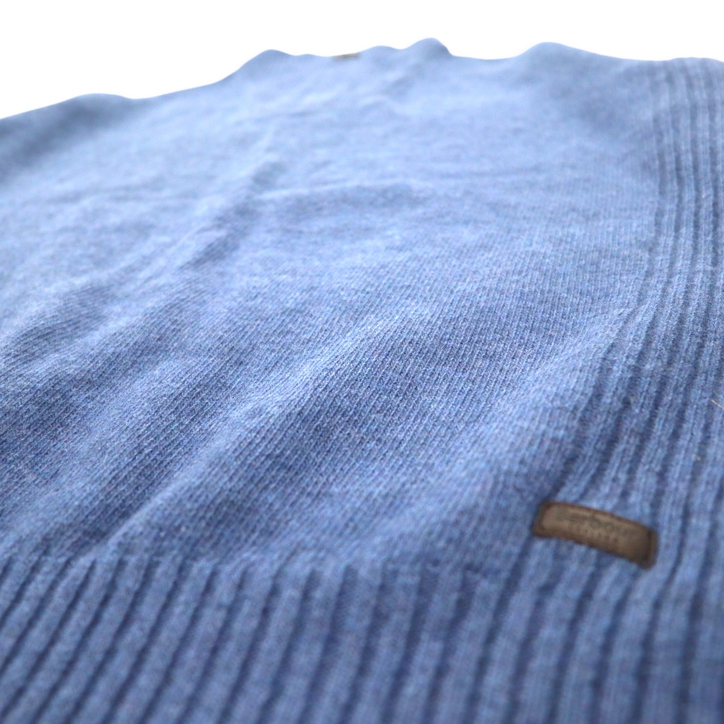 Barbour ハーフジップ ニット セーター XXL ブルー ウール MKN0863BL15 トルコ製