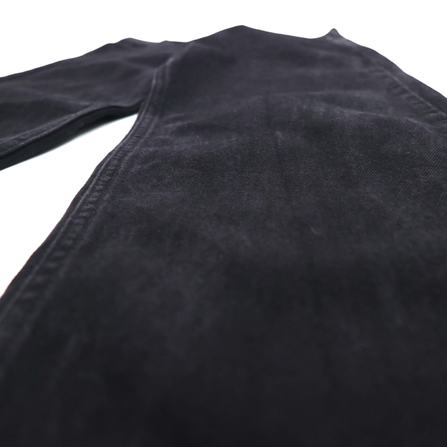 HARLEY DAVIDSON 00年代 ブラック デニムパンツ L レザーパッチ ジッパーフライ メキシコ製