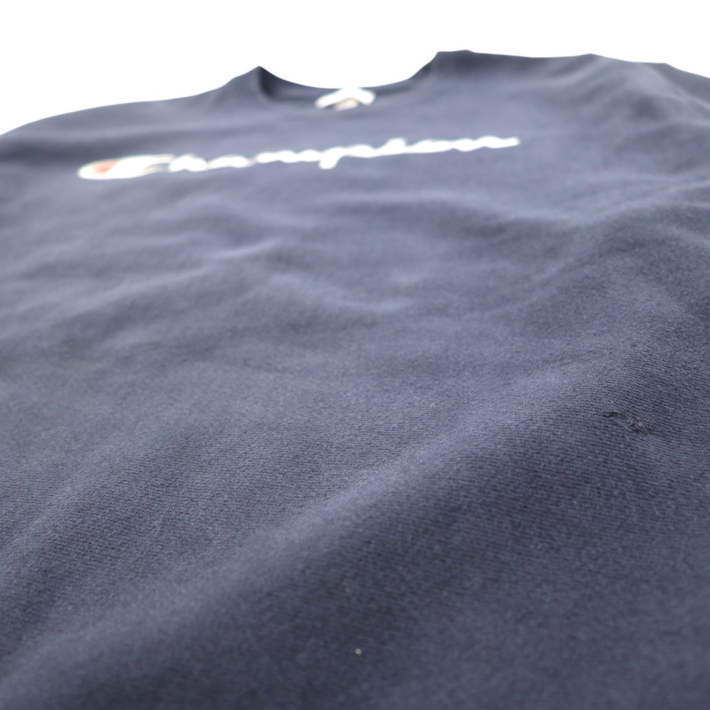 Champion リバースウィーブ REVERSE WEAVE スクリプトロゴ プリント スウェット 3XL ネイビー 青単タグ 復刻 エルサルバドル製