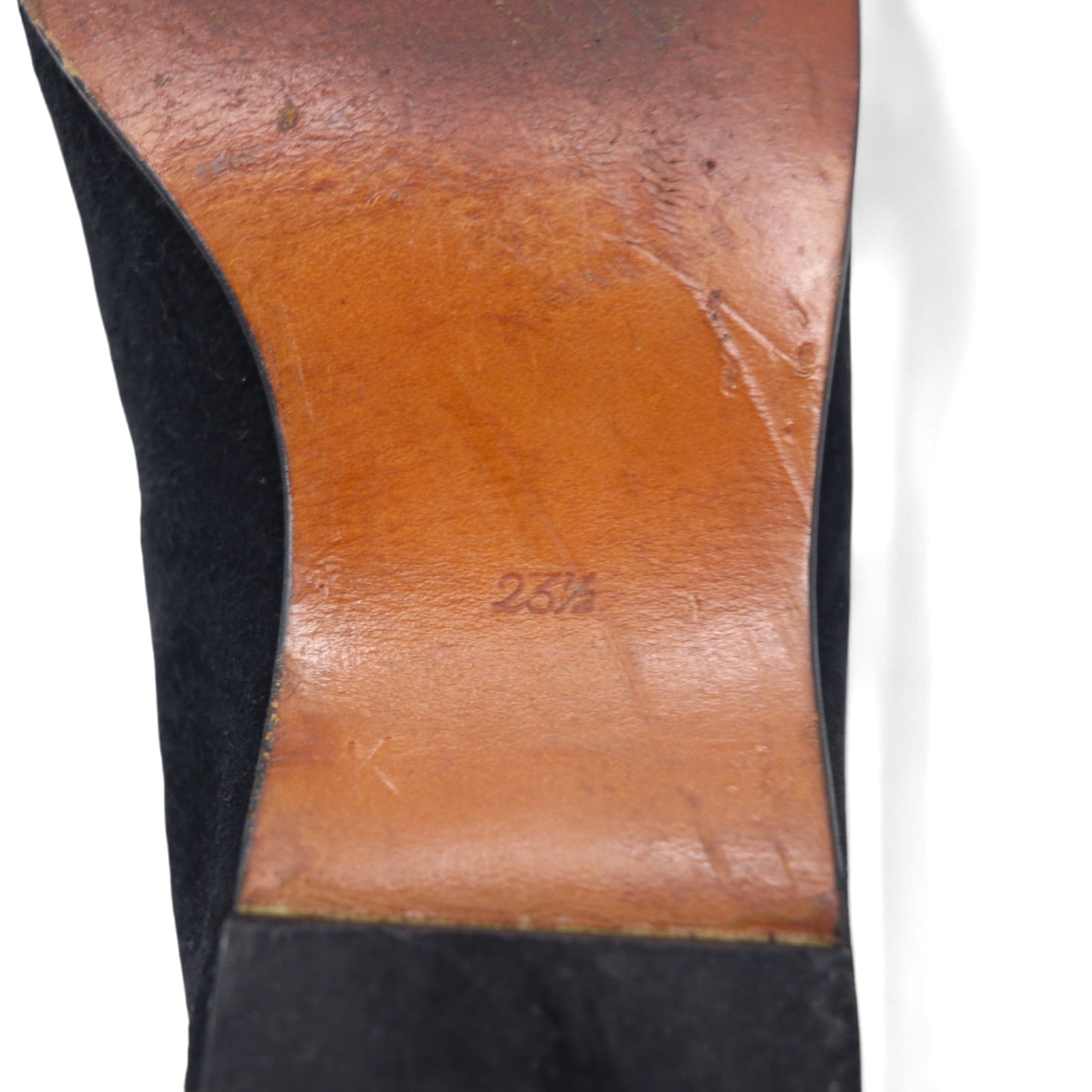 COMME des GARCONS オペラシューズ パンプス 23.5cm ブラック スエードレザー 日本製