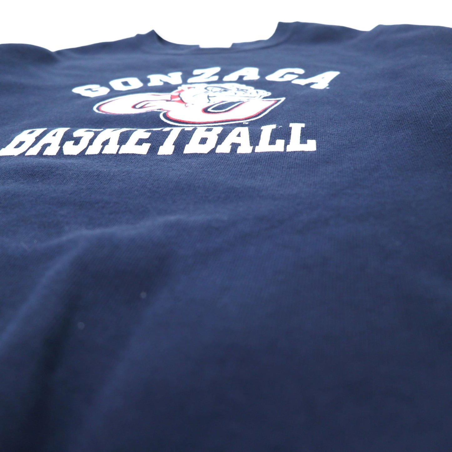 The Cotton Exchange USA製 90年代 カレッジ プリント スウェット XL ネイビー コットン GONZA BASKETBALL アーチロゴ