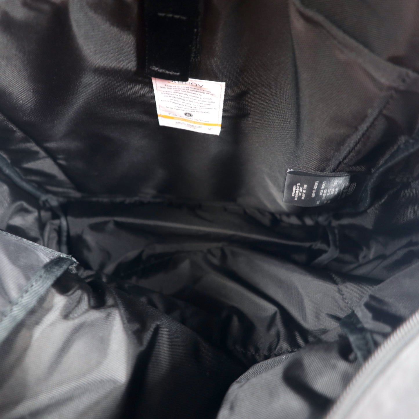 AS2OV Backpack Rucksack Black Nylon SHRINK NYLON DAY PACK 2 Daypack