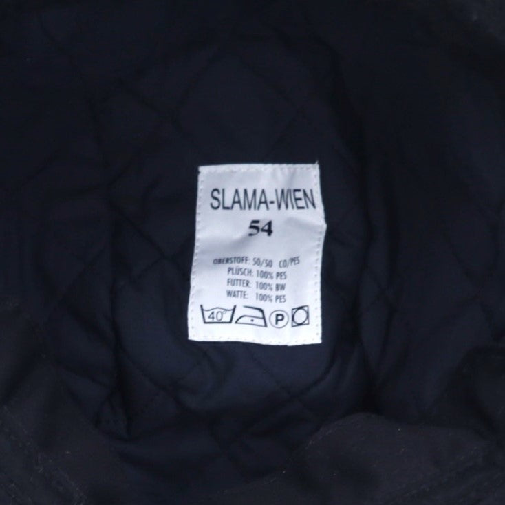 SLAMA-WIEN Australian Military Flight Cap Bomber Cap 54 Black Cotton Polyester Earflaps Earmuffs Military